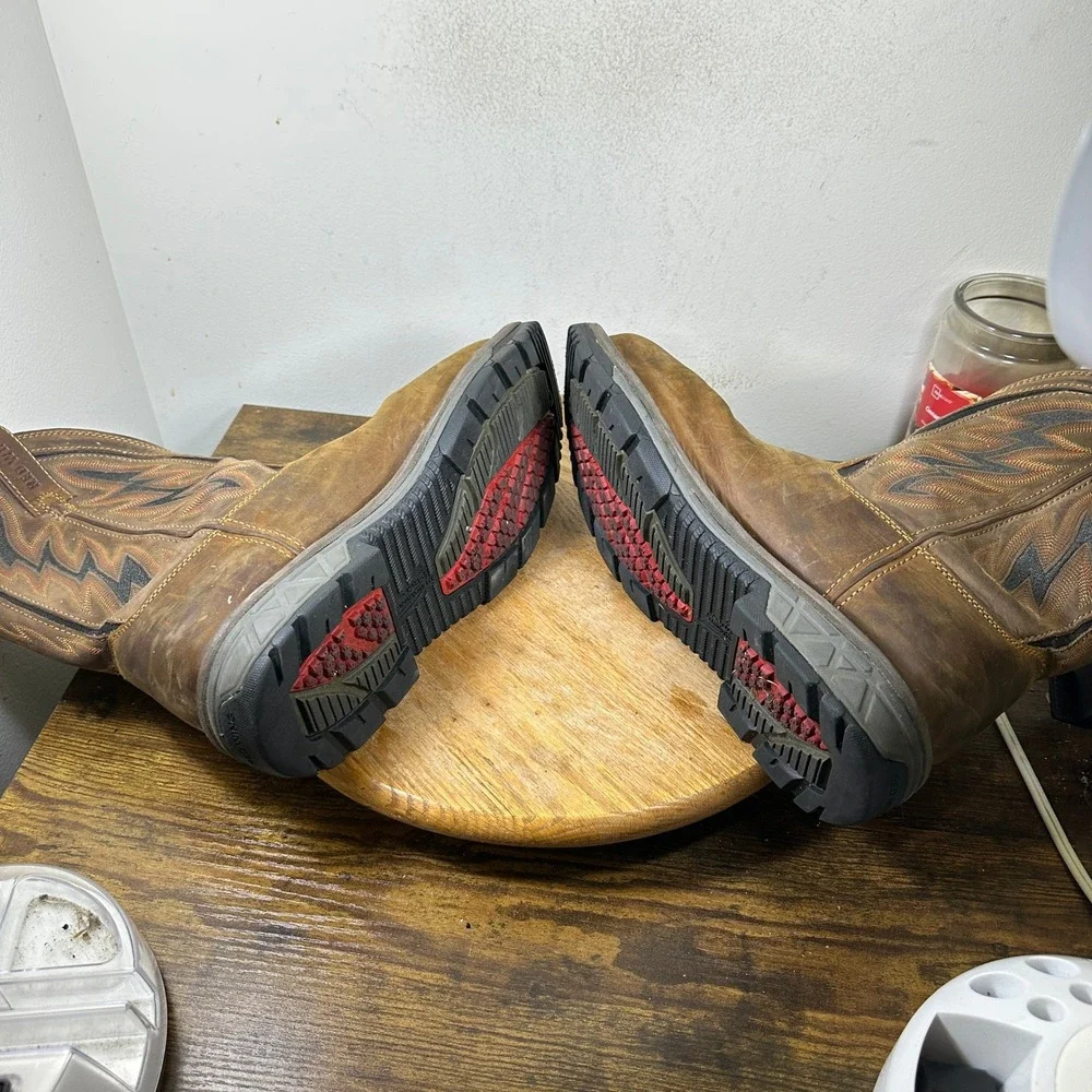 Red Wing Rio Flex 2204 Mens Brown Leather Square Toe Work Boots Size 9 D EH SR